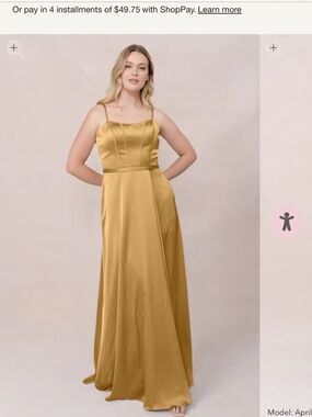 Revelry | Dresses | Revelry Gold Champagne Bridesmaid Dress | Poshmark